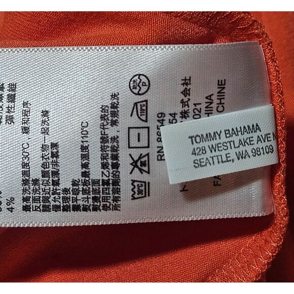 Tommy Bahama Dress Coral S/P Draped Travel Resort Core Effortless Style Stretchy - Picture 8 of 14